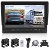 KAOLALI Telecamera di Retromarcia con Monitor da 7 Pollici, Kit Retrocamera Auto con 2 Telecamere per Auto, Supporto AHD 1080 HD Visione Notturna per Caravan/Camion ecc(12V-24V)