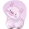 KAIGOBOX Tappetino per mouse con supporto per il polso rosa Maiali, Mouse Pad con cuscino in gel base in gomma antiscivolo,Tappetino gaming per mouse carino per i giochi di lavoro