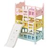 Sylvanian Families - Letto a Castello Triplo Colorato - Mobili Modulari con Scaletta e Scivolo per Bebè - Modello 5741