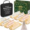 SOOPOTAY Rummy Cup - Gioco da tavolo per 2-8 giocatori, 214 piastrelle in melamina, 8 supporti in legno, valigetta premium e sacchetto, gioco da viaggio per adulti