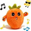 Pealeaf Peluche banana musicale interattiva, giocattolo tattile con suoni piano, morbido pupazzo sensoriale educativo per bambini e regalo (B)