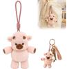BAISHUWU Peluche che Corre, 15cm Mucca Morbido Peluche, Plush Cow Stuffed Toy Soft, Peluche Highland Cow, Ciondolo per borsa a forma di Mucca, Peluch-e Vitello Che Corre, Per Ragazzi E Ragazze