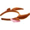 ifundom Copricapo Corna da Bue Marrone, Peluche e Acciaio per Cosplay | Accessorio Decorativo per Mascherate e Costumi, Stile Cartone, Adatto a Ragazzi e Adulti, Colore Caffè