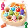 FCSONU Giochi Bambini 1-3 Anni, Legno Bambina Giochi Montessori 1 2 3 Anni | Magneti Gioco Pesca Bambini 1 2 3 Anni, Giochi Legno Gioco Bambino 12-18 Mesi, Natale Regalo di Compleanno Bimba Bimbo Bebè