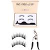 M.Y.L. Ciglia Magnetiche LUNA Riutilizzabili - Kit 4 Pezzi Effetto 3D con Applicatore e Piegaciglia - Impermeabili, Senza Colla, Morbide e Naturali - Per Trucco Occhi Elegante e Dinamico - Idea Regalo