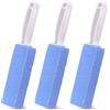 YIPFEN Set di 3 Pietra Pomice per Pulizia WC con Manico, Pulitore Naturale Anticalcare per Toilette, Piastrelle, Griglie, Blu