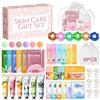 Miioto Cofanetto Skincare Donna, Gift Set for Women, Kit Maschere Viso con Creme Mani/Face Mask/Patch Occhiaie/Lip Mask/Lipbalm/Sacchetti Confetti,/Bombe da Bagno/Scrunchies per Capelli/Bigliettini, 54 Pezzi