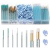 GLAMLASH Set 255Pz Scovolini Ciglia con Box Blu Cristallo