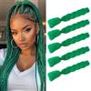 Dcbaboo Extension Capelli per Treccine Africane Verde, Extension Treccine Africane 5PCS 500g 60cm Treccia Capelli Finti Sintetici Afro Trecce Ombre Jumbo Braiding Hair