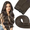 YoungSee Ciocche di capelli veri, castano cenere | Extension per capelli per un maggiore volume dei capelli, doppia tessitura, 40 cm, 100 g