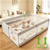 Lertantri Box Bambini Grande 175x150x64 cm - Recinto per Bambini XXL Sicuro con Rete Traspirante, Facile da Montare, Box Neonato Antiscivolo e Stabile per Casa e Giardino