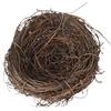 Generic Casetta in Rattan Fatto a Mano per Uccelli e Piccoli Animali - Habitat Naturale con Base Piatta