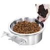 Generic per cani da esterno, in acciaio inossidabile, da appendere | per cibo e acqua con supporto a chiusura rapida, per l'alimentazione degli animali domestici per cani di taglia grande