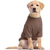Hjumarayan Maglione sottile per cani di taglia grande, leggera maglia a costine | per Border Collie, pastore australiano e labrador, maglione per tutti i giorni, elastico e morbido, marrone cedro, XL