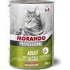 Morando Professional AdultPatete Cibo umido per gatti (100% Made in Italy, Cibo umido per gatti, Ingrediente principale: vitello, cibo umido gatto, porzioni 400 g)