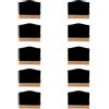 Bestevery 10 Pezzi Mini Lavagna Da Tavolo, Lavagnette Cancellabili Neri, Piccole Lavagnetta Cancellabile, Mini Lavagnette Segnaposto, Con Base In Legno, Per Numeri Di Tavolo, Bacheche