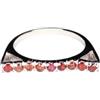 JAE - EMPORIO GIOIELLI E ARTE Anello a fascia da donna in argento Sterling 925 con barra dritta e granato rosso