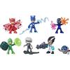 Hasbro PJ Masks Set di figure di eroi e cattivi per bambini in età prescolare, 7 figure d'azione con 10 accessori, dai 3 anni in su HASBRO