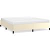 vidaXL Struttura letto crema 160x200 cm in Pelle finta