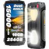 Blackview Cellulare Blackview BV7300 per esterni, 15000 mAh/45 W/7 W ricarica inversa, 18 GB + 256 GB, 6,67", 50 MP + 32 MP, senza contratto, lampada da campeggio da 800 lm, Gemini, NFC