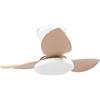 Zerodis Ventilatore da Soffitto con Luce, Telecomando da 25 Pollici Luce LED Dimmerabile a 6 velocità da 3000K a 6500K Motore DC Silenzioso Reversibile, per Camera da Letto Soggiorno