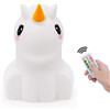 Tianhaixing Luce notturna a forma di animale, ricaricabile, in morbido silicone (senza BPA), luminosità regolabile e 9 colori tramite controllo touch e telecomando (grande unicorno)