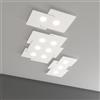 Top Light Plafoniera Moderna Metallo Bianco 2 Luci Gx53
