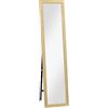 HOMCOM Specchio da pavimento rettangolare in legno 37x157 cm Naturale