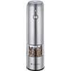 Zassenhaus Macinapepe KÖLN, macinapepe elettrico, in acciaio inox antiruggine, meccanismo in ceramica ad alte prestazioni, regolabile in modo continuo, macina per pepe, sale, erbe secche, 14 cm, Ø 3,7