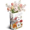 TWINKLEMON Grande Vaso Decorativo a Forma di Libro, Vasi Decorativi in Ceramica a Forma di Libro per Fiori, Unico Vaso per Fiori a Forma di Funghi e Conigli per Libreria, Soggiorno, Camera da Letto