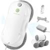 Tosima W5 Robot Lavavetri, Lavavetri Elettrico per Finestre con Spruzzo Bidirezionale, Aspirazione Adattiva, Navigazione Intelligente, Rilevamento Bordi, Sistema Anti-Caduta, Bianco