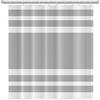 SDOTPMT 122x183 centimetri Rigata grigio-bianca Tenda da doccia Linee rette simmetriche Semplice Pianura Chic moderno Tenda da bagno Impermeabile Arte astratta per l'arredo del bagno con ganci