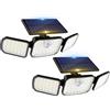 Peasur Luce Solare LED Esterno, 2 Pezzi Faretto LED da Esterno con Sensore di Movimento, Lampada Solare da Esterno, 3 Modalità Luci Solari Esterno per Giardino