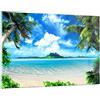 ARTTOR Quadri Moderni su Vetro 120x80 cm Stampe da Parete Paesaggi Marino - 2528