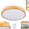 HOFSTEIN Lampada da soffitto a LED Sofo, dimmerabile, in metallo/bambù/plastica di colore bianco/naturale, lampada design bohémien (Ø 50 cm), 4100 lumen, 3000 - 6000 Kelvin, LED 36 Watt, telecomando