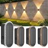 ELLASAY Lampada solare da parete per giardino, recinzione, confezione da 4 | 1200 mAh Up and Down luce solare esterna IP65 Impermeabile Illuminazione Potente Con 3000K/4000K/6500K