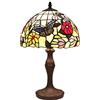 BIEYE L31407 Farfalla Tiffany Style Lampada da tavolo in vetro colorato con paralume da 30,5 cm di larghezza, fatto a mano, per tavolino da caffè, comodino, camera da letto, soggiorno, altezza 45,7 cm