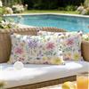 ViaElayu Cuscini da Esterno Impermeabili 30x50 Fodere Cuscini Decorative Floreali ad Acquerello Cuscino Copricuscino per Divano Camera da Letto Soggiorno Giardino Terrazza Set di 2