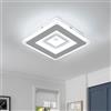 Tealight Plafoniera LED Soffitto Moderna 28W 6500K Quadrata Bianca 20cm
