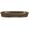 CERTRE - Vaso Bonsai Ovale in Gres, Modello Pisa, Made in Italy, Colore Salvia (Smaltato)| Misure esterne 39x24,7x3,7 cm