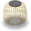 LUUK Studio Lanterna Solare, IP65, Lampada da Tavolo Senza Fili, Sabbia, S | Luce d'atmosfera Dimmerabile per Giardino e Balcone: Energia Solare, Ricaricabile via USB-C, per uso Interno ed Esterno