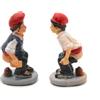 Z1 mk2 x statuette di presepe catalane, 6,5 cm, set di 2 pastori tradizionali, statuette decorative. l'uomo che fa la cacca. figurina cagando. Scena di Natività. Trova la figura natalizia.