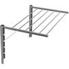 ABJ Stendibiancheria Pieghevole da Bagno (70cm, Argento)