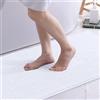 OLANLY Tappetino da bagno in ciniglia, antiscivolo, grande, 60 x 120 cm | Tappeto da bagno lavabile, morbido, assorbente, decorazione per il bagno, colore bianco