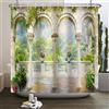 SDOTPMT 105x160cm Giardino Arco Porta Doccia Tenda, 3d Fairy Castle Bagno Tenda delle Meraviglie, Bella Principessa Reale Bagno Vasca da bagno Tenda Impermeabile Tessuto Poliestere con Ganci