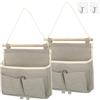 Lunyloer Borsa da appendere, 2 organizer da appendere, organizer da appendere, organizer da appendere per casa, ufficio, bagno, ecc. (grigio, 23 x 25 x 6 cm)