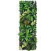 Generico Pannello murale verde artificiale 40 x 120 cm, parete di erba artificiale con fiori, tappeto di verde componibile per fondali di matrimoni, vetrine, pareti di casa e decorazioni per eventi (A)