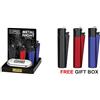 Clipper Accendino Clipper in Metallo con Confezione Regalo Large Metal Night Lighter [1 pezzo, colore variabile]