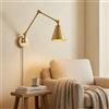 B·LED BARCELONA LED BARCELONA LED Applique da Parete Vintage Nero in Alluminio Metallo con Braccio Orientabile, Grande, Stile Industriale Classico Moderno Lussuoso, con Cavo e Spina E27