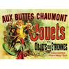 Palace Learning PalaceLearning Poster Giocattoli (come visto nell'appartamento di Monica's Apartment on Friends) - Aux Buttes Chaumont Toys di Jules Cheret 1885 - Vintage Art Print Antique 18 x 24 Plastificato.